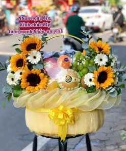 Giỏ Trái Cây Hoa Hướng Dương Sang Trọng