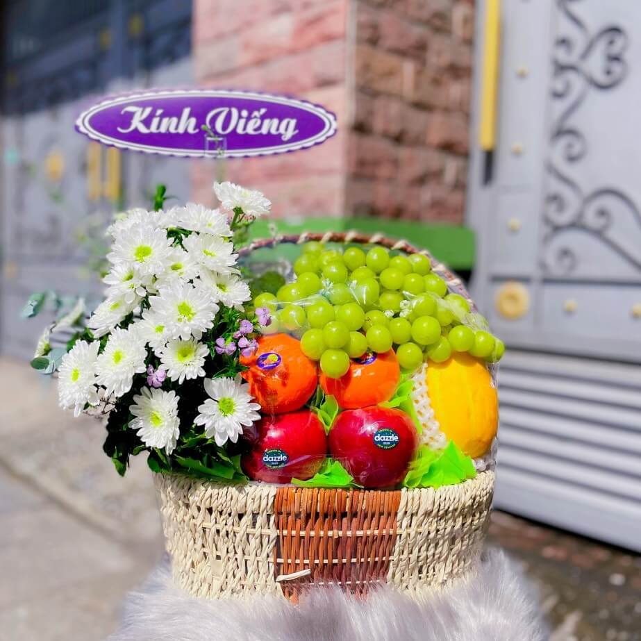 Giỏ trái cây phúng điếu, cúng 49 ngày