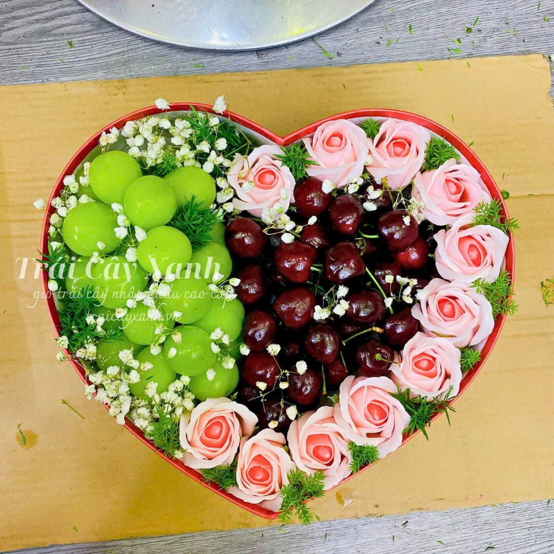 Hộp quà Cherry hình trái tim - Ảnh 5