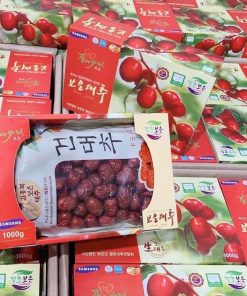 Táo Đỏ Sấy Khô Hàn Quốc Samsung Boeun Jujube 1KG + Tặng Kèm Túi Đựng Hộp Làm Quà Biếu
