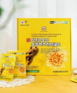 Nước hồng sâm đông trùng Gold hộp vàng 70ml x 30 gói